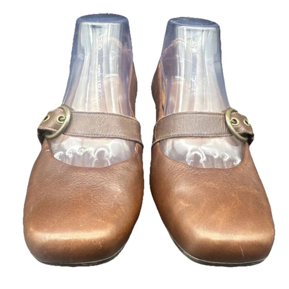 Nurture Womens Brown Mary Jane Style Flat Shoes 9 Preppy Academia Minimalist‎ - Picture 3 of 12